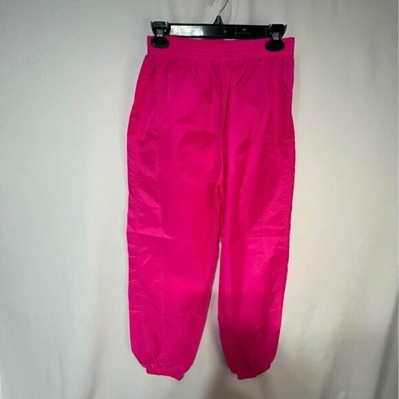Hot pink water resistant nylon track pants! Back pocket. Size medium. Brand new. - Picture 1 of 10